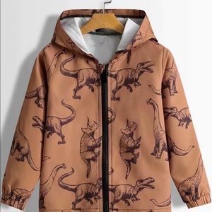 Boys Dino hooded zipper jacket